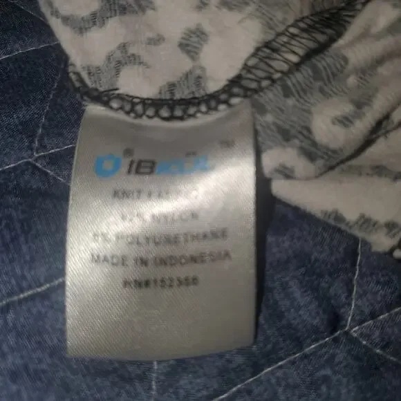 IBKUL Size M DOREEN Black & White Short Sleeve Mock 1/4 Zip Golf Shirt - Picture 5 of 7